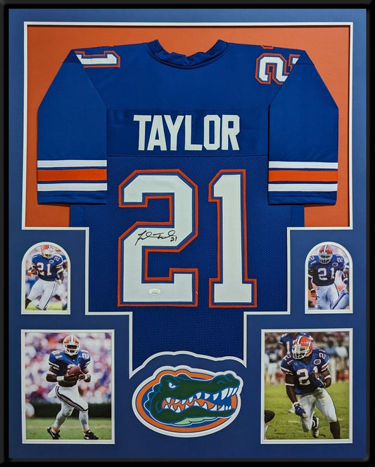 MVP Authentics Framed Florida Gators Fred Taylor Autographed Signed Jersey Jsa Coa 652.50 sports jersey framing , jersey framing