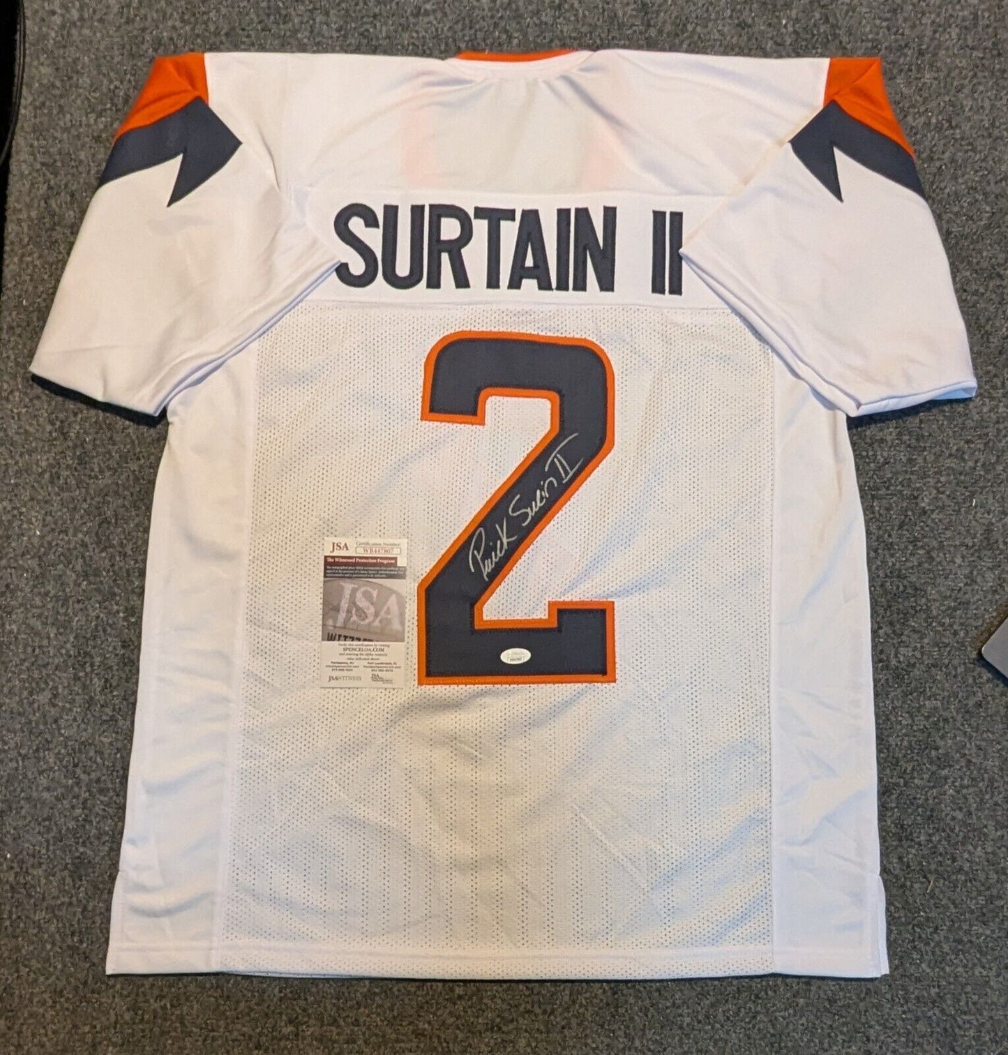 Denver Broncos Patrick Surtain Ii Autographed Signed 2024 T/B Jersey Jsa Coa