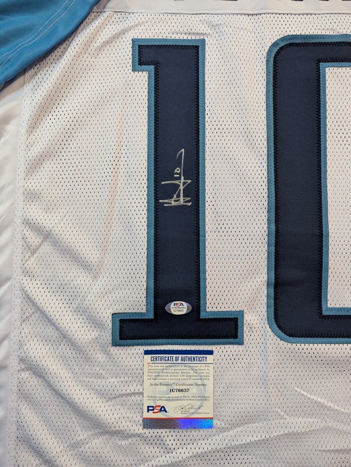 Tennessee Titans Vince Young Autographed Signed Jersey Psa Coa