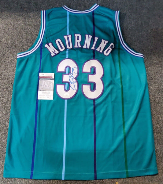 Charlotte Hornets Alonzo Mourning Autographed Signed Jersey Jsa Coa