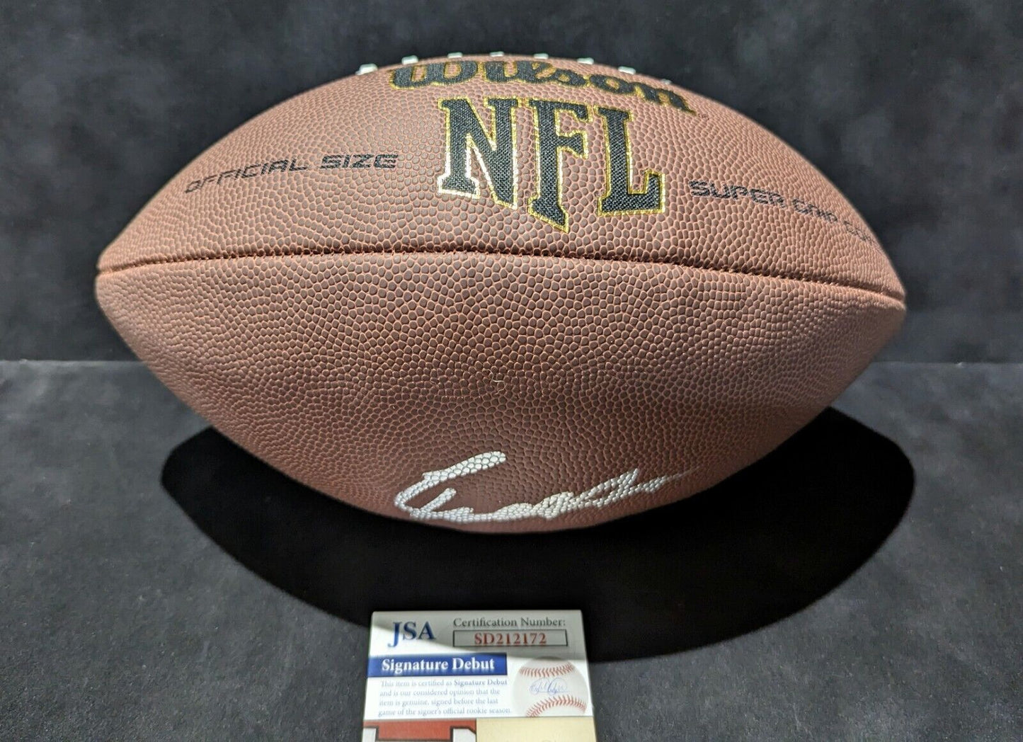 Miami Hurricanes Cam Ward Signed Football Jsa Coa