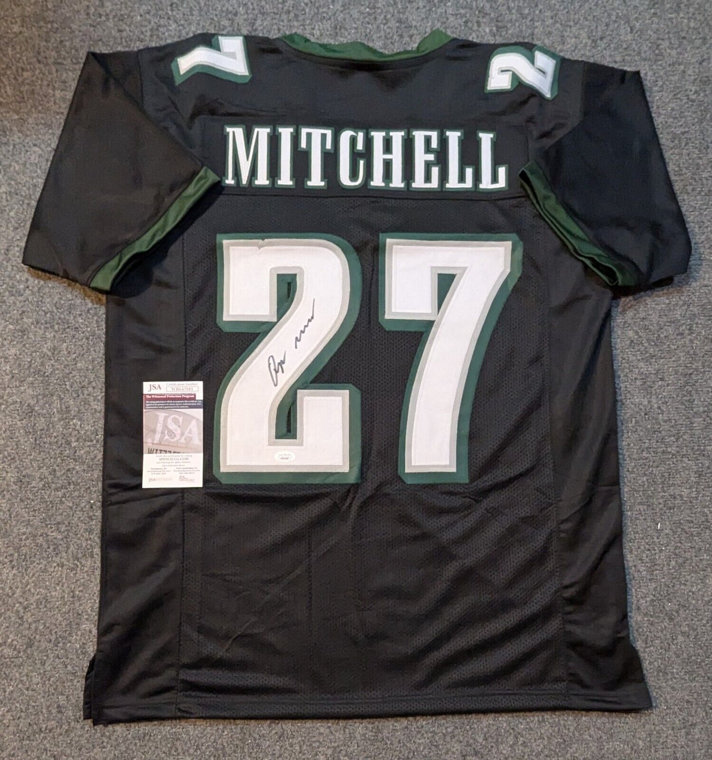 Philadelphia Eagles Quinyon Mitchell Autographed Signed Jersey Jsa Coa