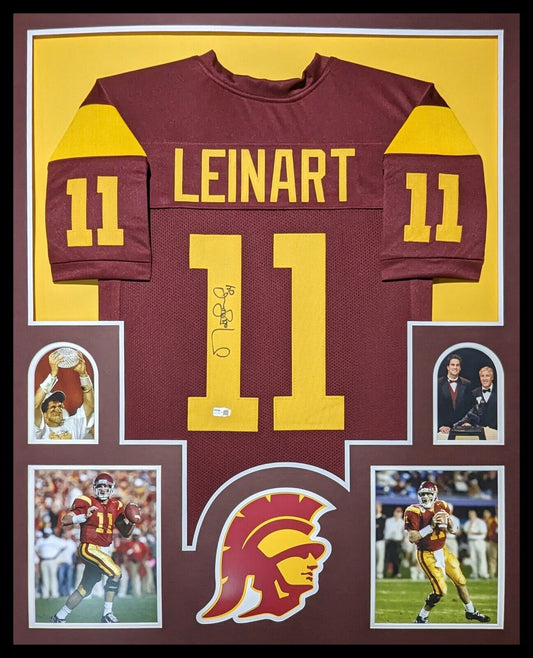 MVP Authentics Framed Usc Trojans Matt Leinart Autographed Signed Jersey Tristar Holo 585 sports jersey framing , jersey framing