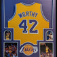 Framed L.A. Lakers James Worthy Autographed Signed Jersey Beckett Holo