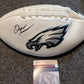 Philadelphia Eagles Quinyon Mitchell Autographed Signed Logo Football Jsa Coa