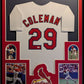 Framed St Louis Cardinals Vince Coleman Autographed Inscribed Jersey Jsa Coa