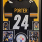 Framed Pittsburgh Steelers Joey Porter Jr Autographed Signed Jersey Jsa Coa