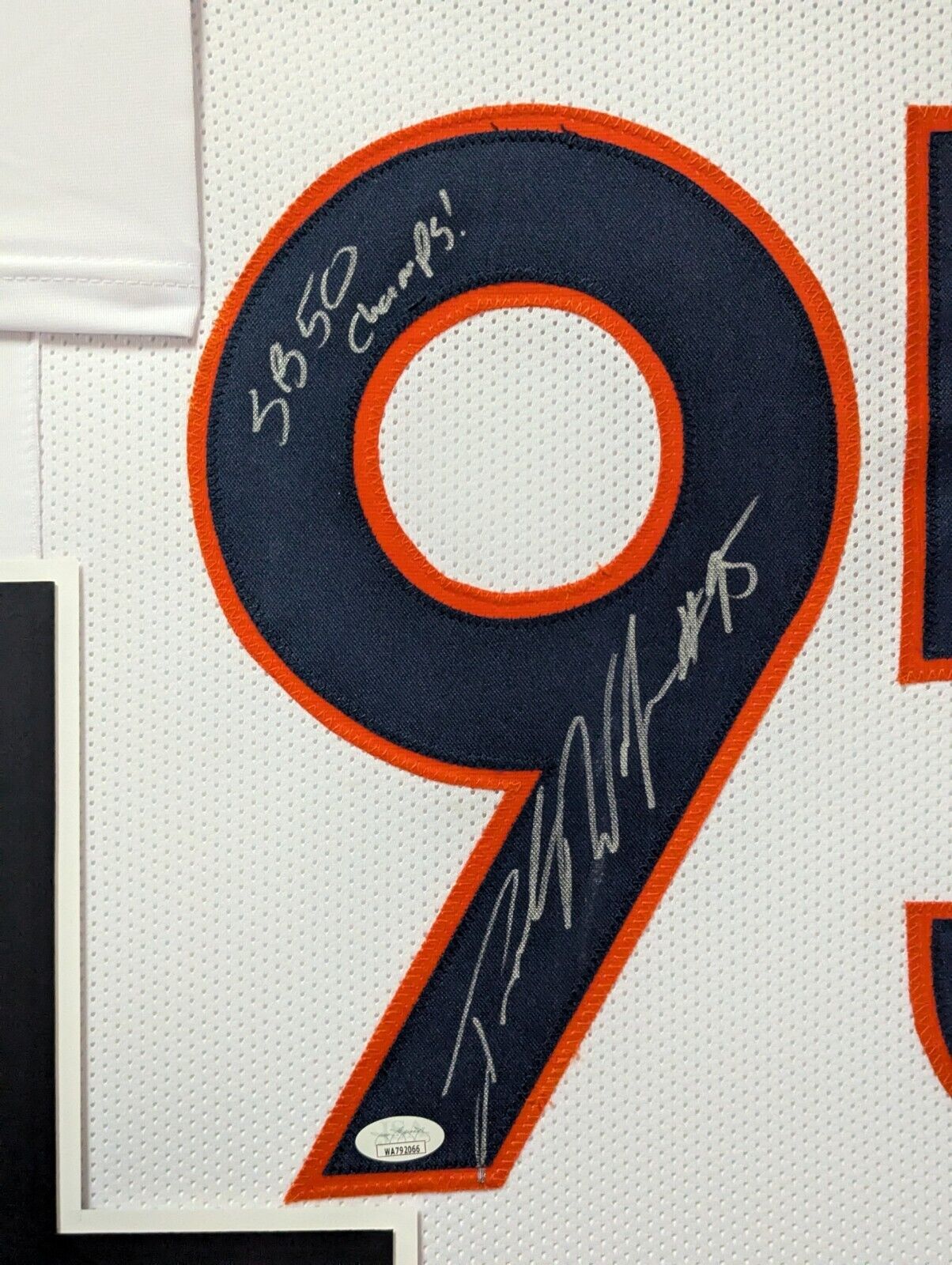 Framed Denver Broncos Derek Wolfe Autographed Signed Inscribed Jersey Jsa Coa