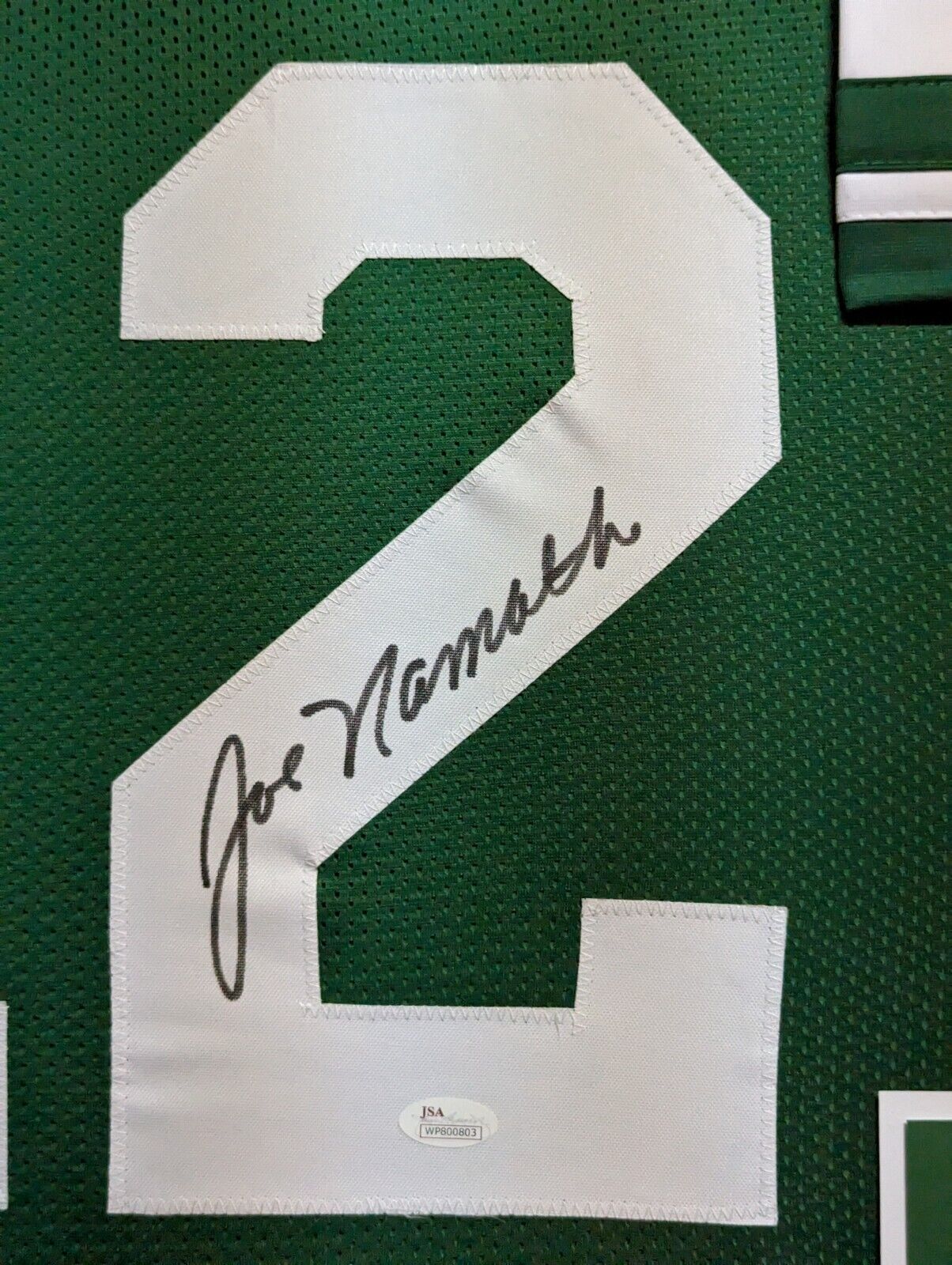 MVP Authentics Framed New York Jets Joe Namath Autographed Signed Stat Jersey Jsa Coa 900 sports jersey framing , jersey framing