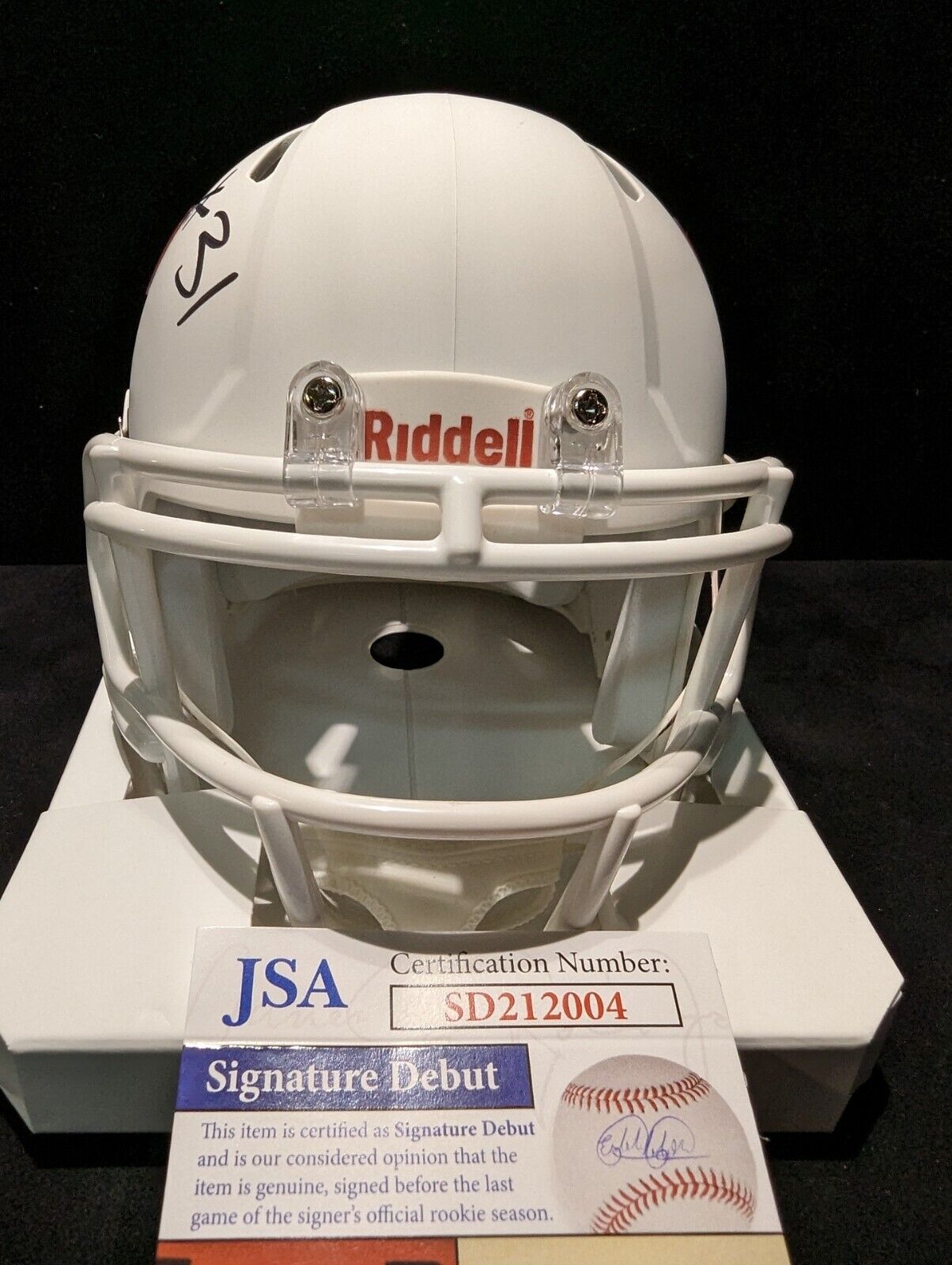 Illinois Fighting Illini Devon Witherspoon Signed Speed Mini Helmet Jsa Coa