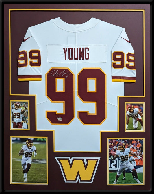 MVP Authentics Framed Washington Chase Young Autographed Signed Nike Jersey Fanatics Holo 787.50 sports jersey framing , jersey framing