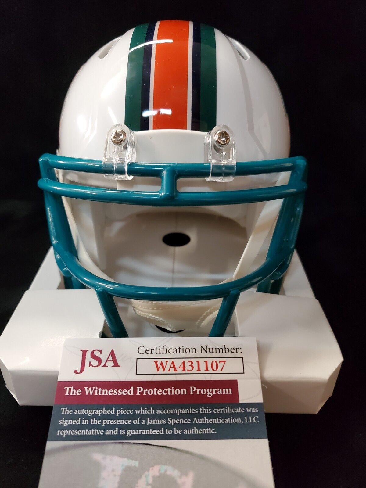 Miami Dolphins Richmond Webb Autographed Signed Speed Mini Helmet Jsa Coa