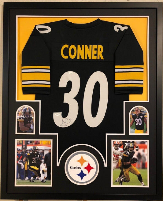 MVP Authentics Framed Pittsburgh Steelers James Conner Autographed Signed Jersey Jsa Coa 450 sports jersey framing , jersey framing