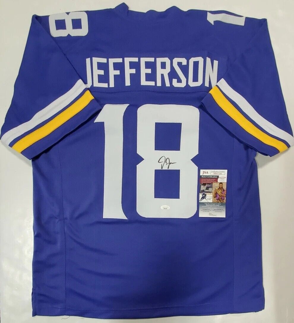 Justin Jefferson Autographed and Framed Minnesota Vikings Jersey