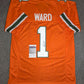 Miami Hurricanes Cam Ward Autographed Signed Jersey Jsa Coa