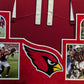 Suede Framed Arizona Cardinals Larry Fitzgerald Autographed Signed Jersey Psa