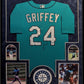 Suede Framed Seattle Mariners Ken Griffey Jr Autographed Jersey Beckett Coa