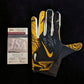 Pittsburgh Steelers Joey Porter Jr & Sr Signed Pair Of Gloves Jsa Coa