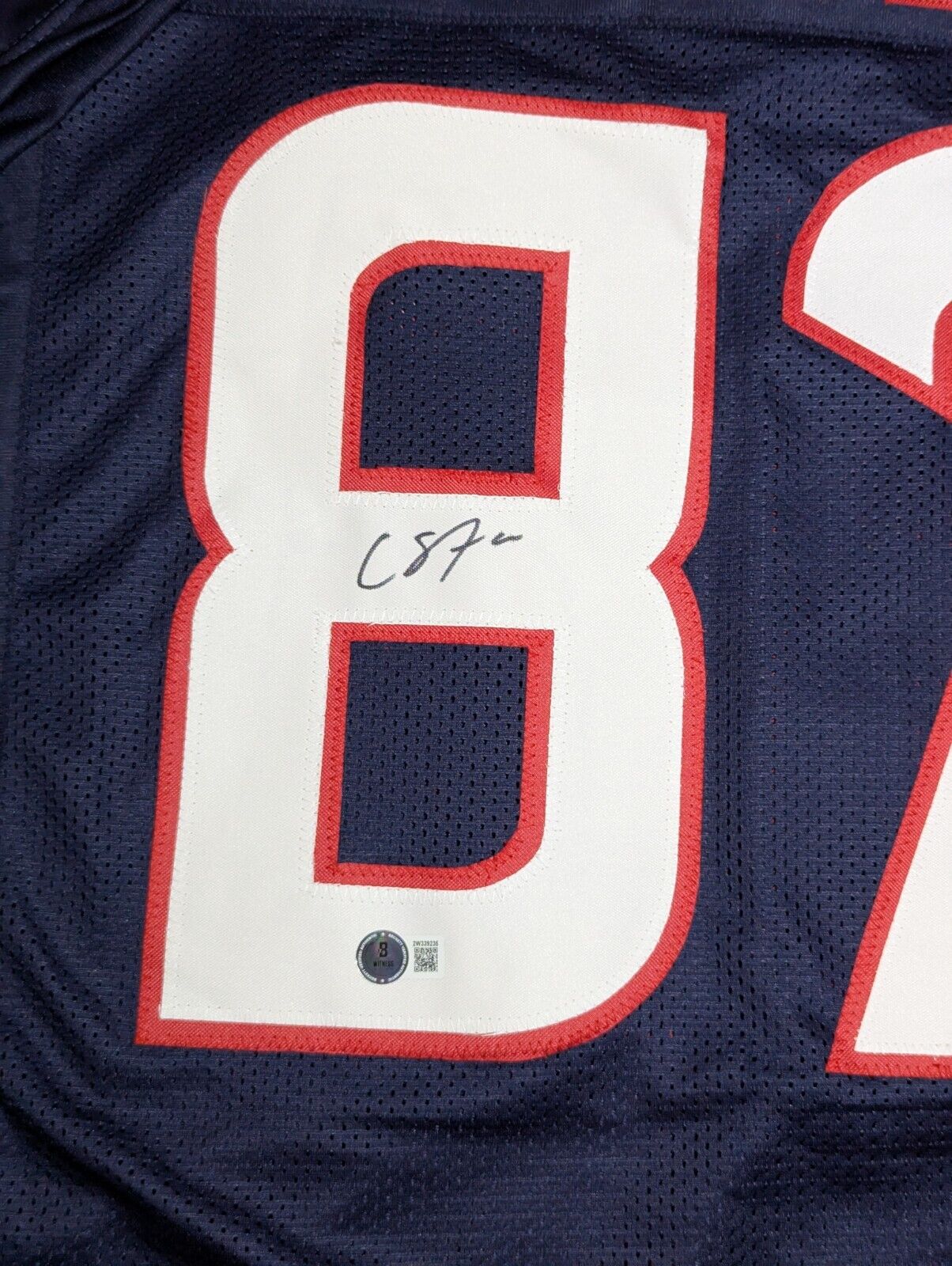 Houston Texans Cade Stover Autographed Signed Jersey Beckett Hologram