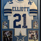 Framed Dallas Cowboys Ezekiel Elliott Autographed Signed Jersey Beckett Coa