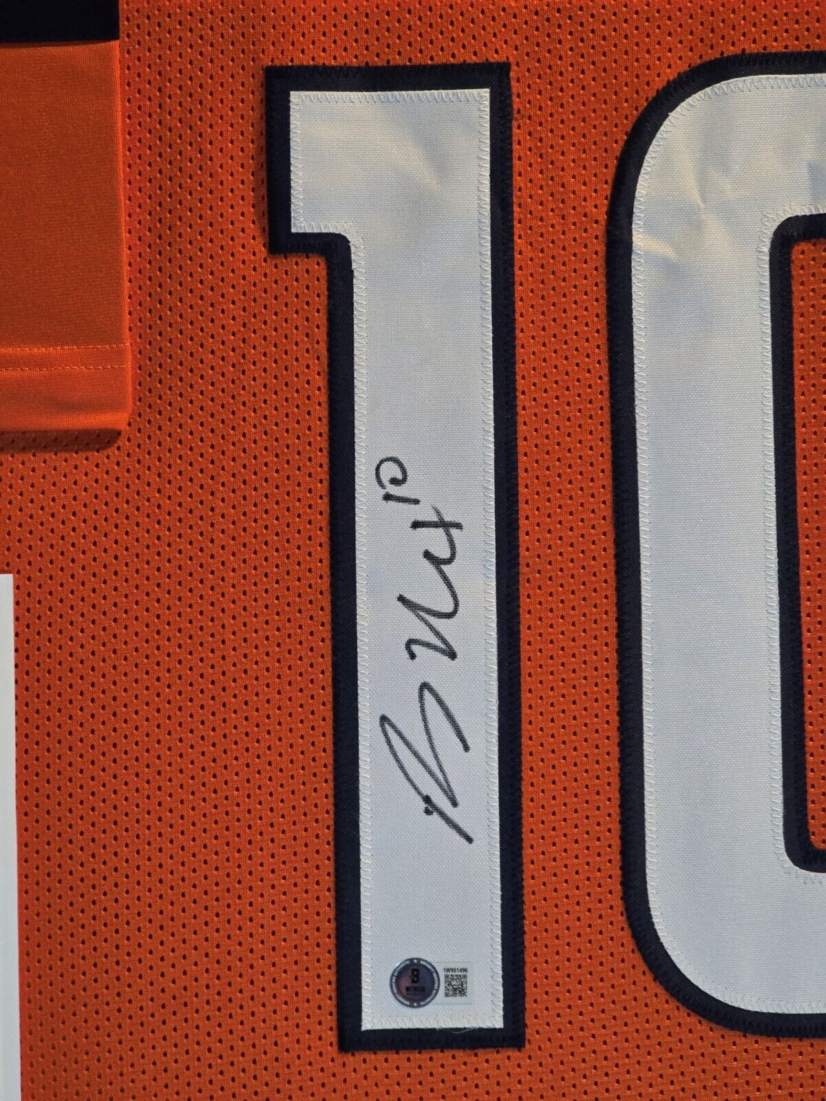 Framed Denver Broncos Bo Nix Autographed Signed Jersey Beckett Hologram