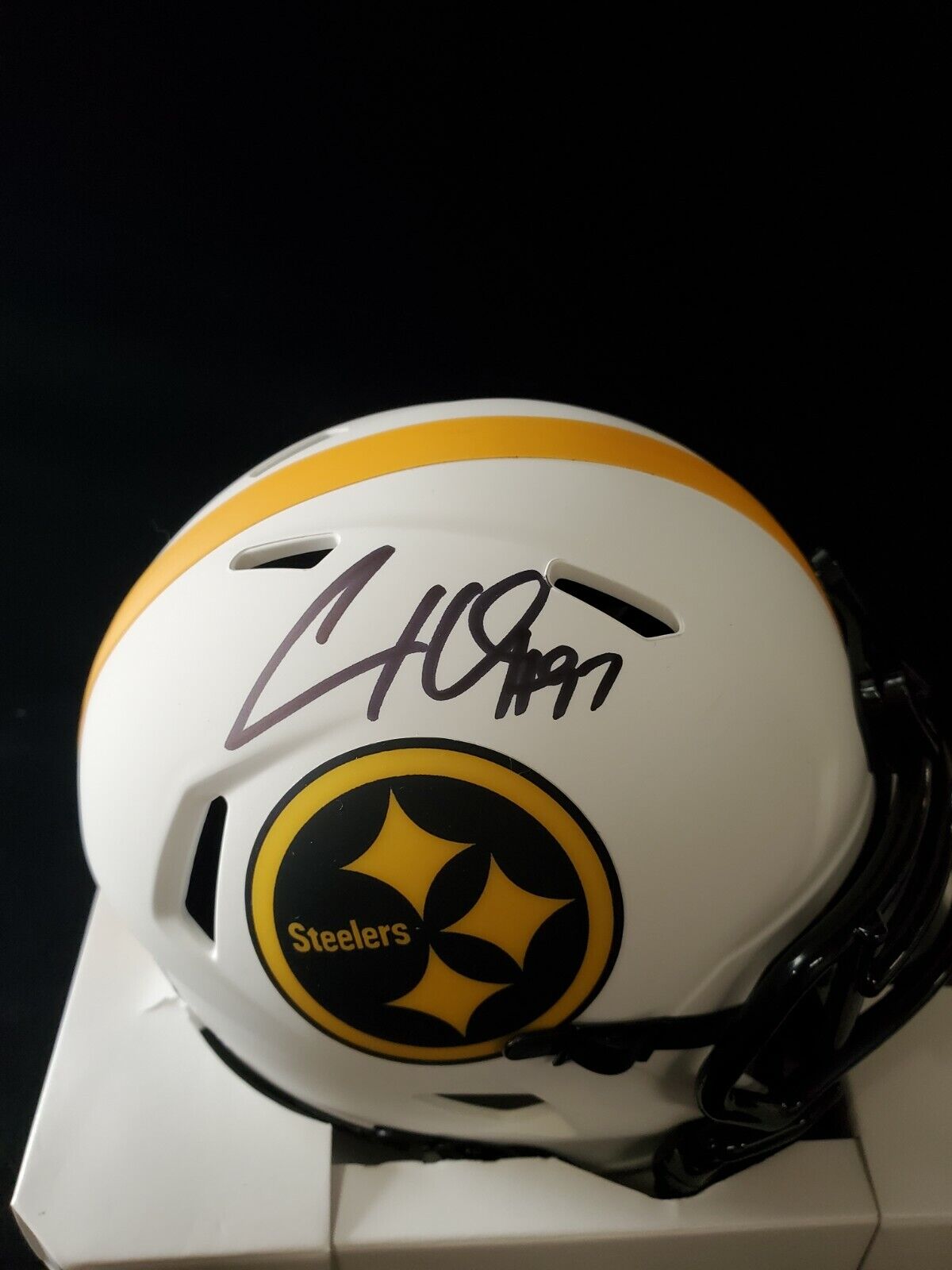 Cameron Heyward Autographed Pittsburgh Steelers Lunar Mini Helmet Bas Holo