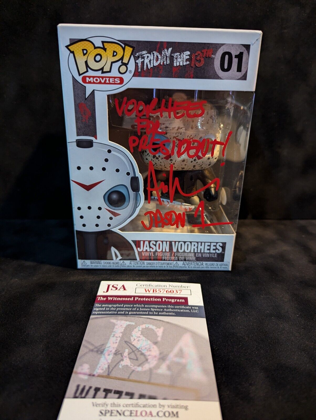 Ari Lehman Signed Insc Friday The 13Th Jason Voorhees Funko Pop Jsa Coa