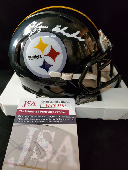 Pittsburgh Steelers Glen Edwards Signed Speed Mini Helmet Jsa Coa