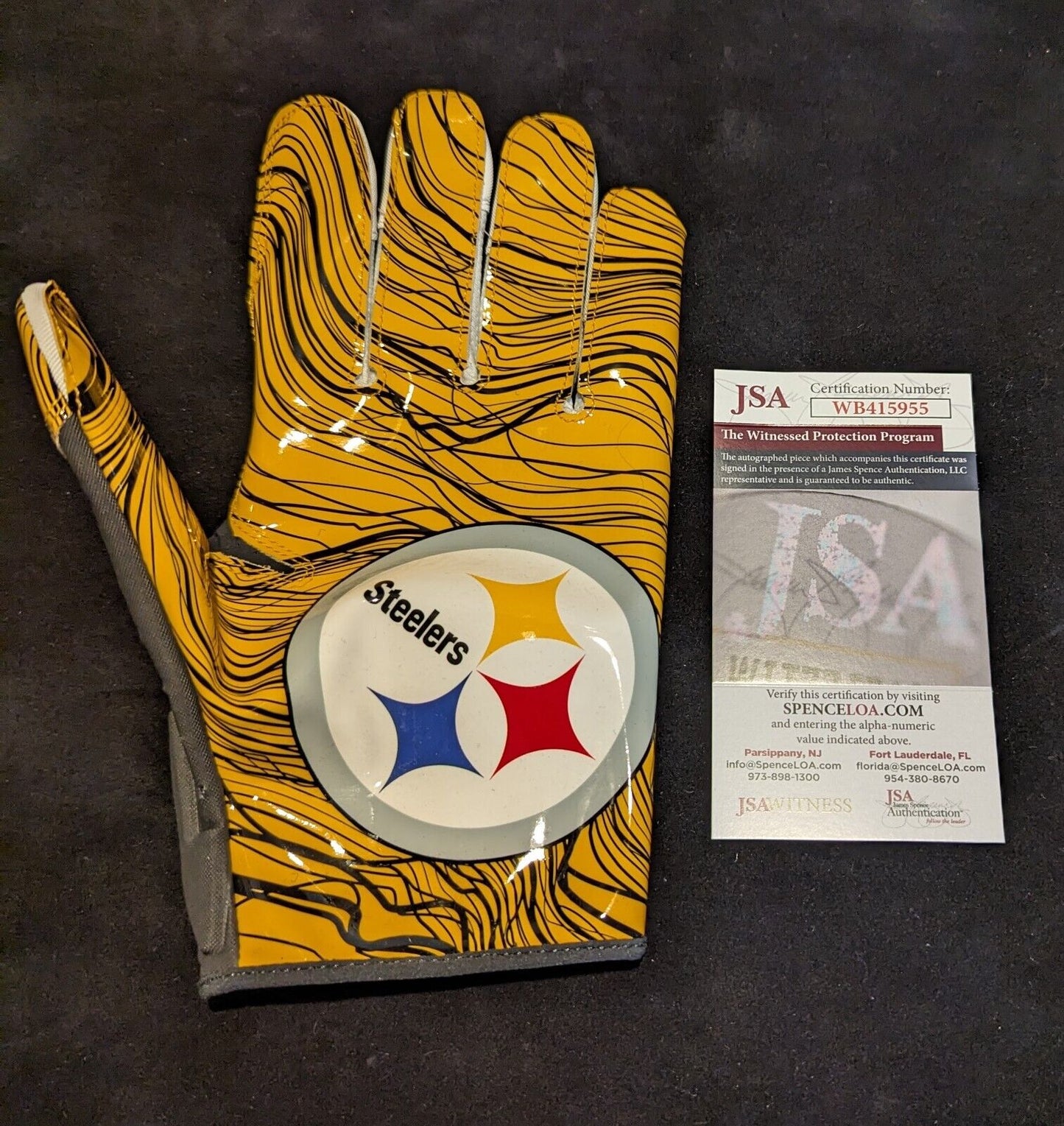 Pittsburgh Steelers Patrick Queen Signed Glove Jsa Coa