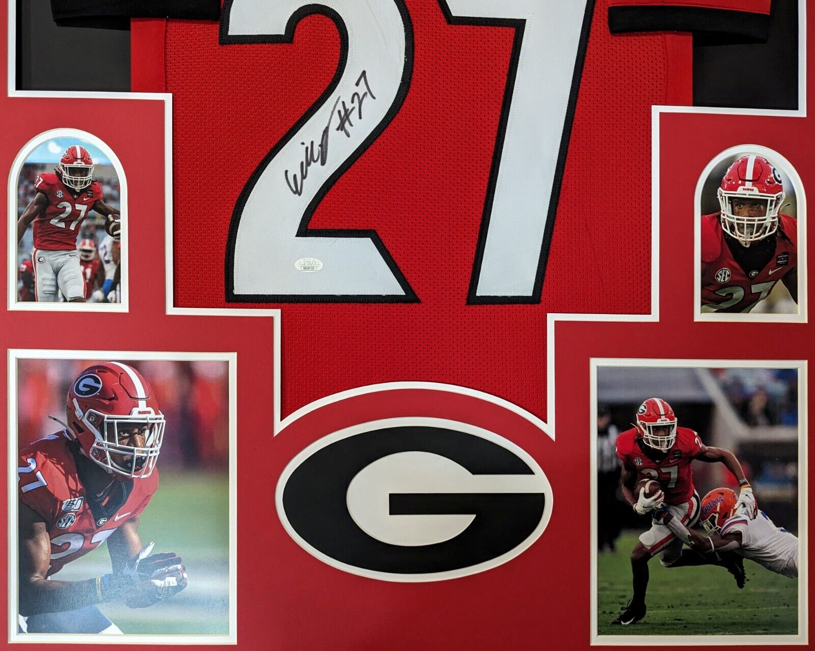 MVP Authentics Framed Georgia Bulldogs Eric Stokes Jr Autographed Signed Jersey Jsa Coa 450 sports jersey framing , jersey framing