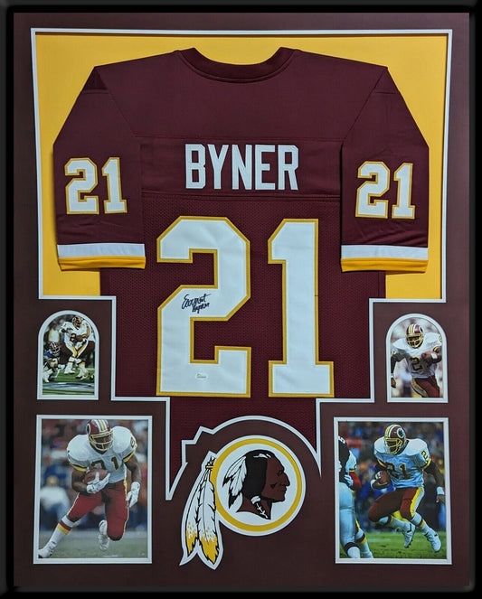 MVP Authentics Framed Washington Ernest Byner Autographed Signed Jersey Jsa Coa 607.50 sports jersey framing , jersey framing