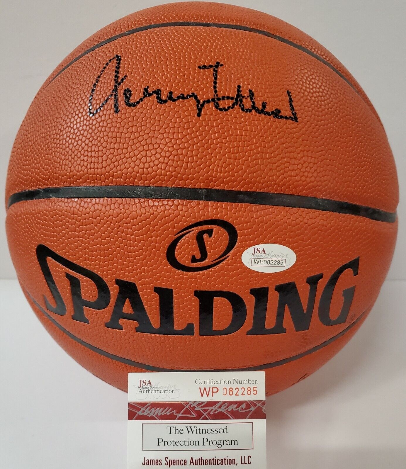 Jerry West Autographed Signed Full Size Basketball Jsa  Coa