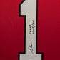 Framed Chicago Blackhawks Glenn Hall Autographed Inscribed Jersey Jsa Coa