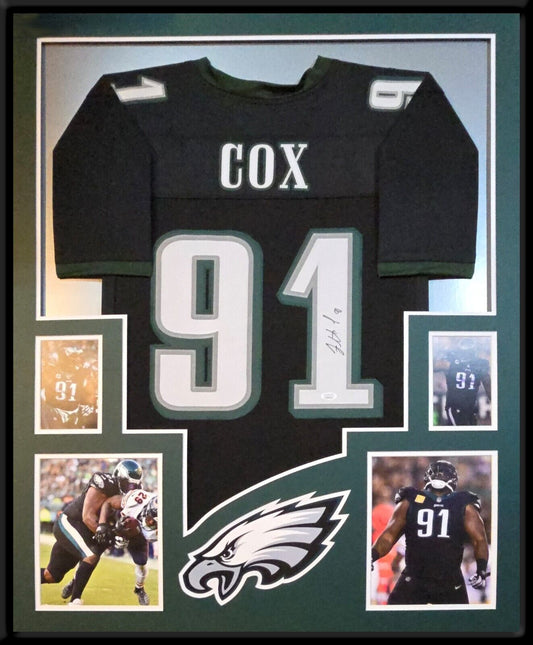 Framed Philadelphia Eagles Fletcher Cox Autographed Signed Jersey Jsa Coa