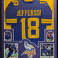 Framed Minnesota Vikings Justin Jefferson Autographed Signed Jersey Jsa Coa