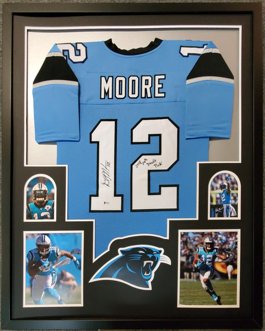 MVP Authentics Framed Carolina Panthers Dj Moore Autographed Signed Inscribed Jersey Bas Coa 315 sports jersey framing , jersey framing