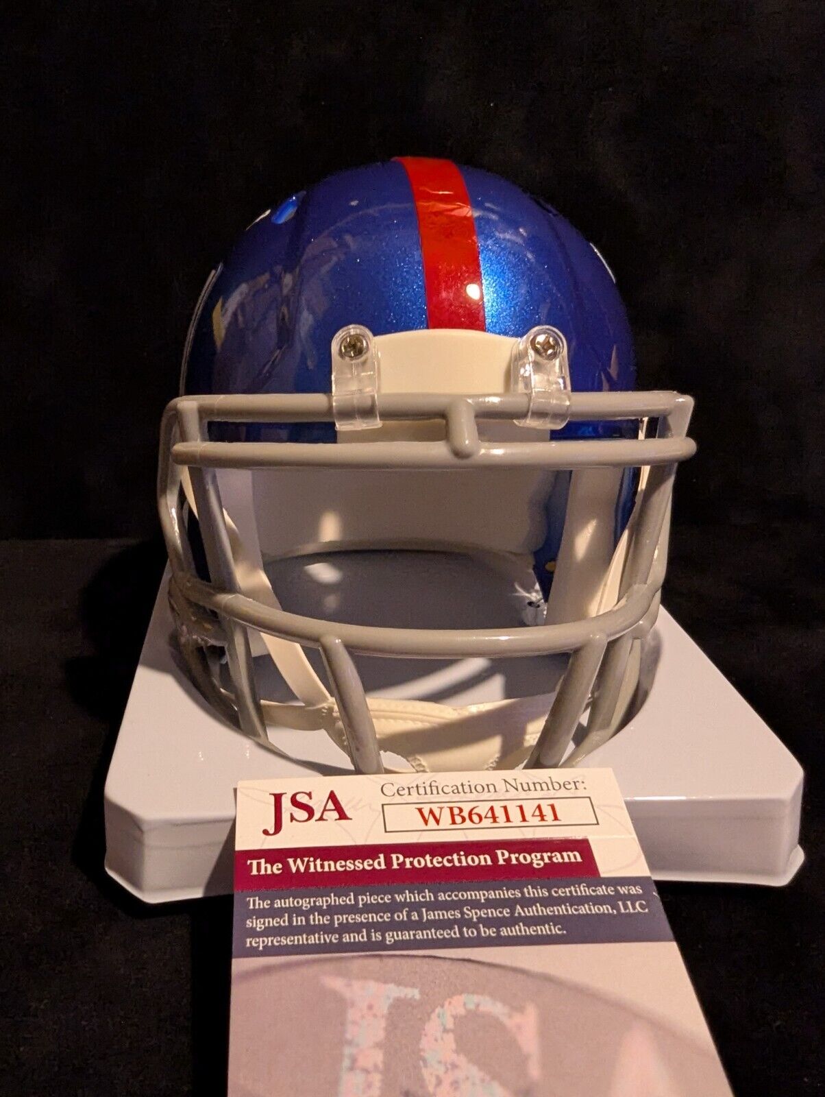 New York Giants Jason Pinnock Autographed Signed Speed Mini Helmet Jsa Coa