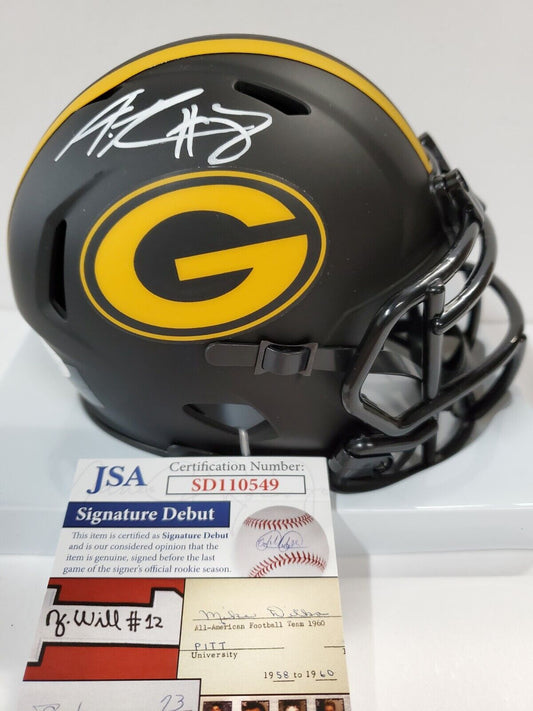 MVP Authentics Green Bay Packers Amari Rodgers Autographed Signed Eclipse Mini Helmet Jsa Coa 117 sports jersey framing , jersey framing