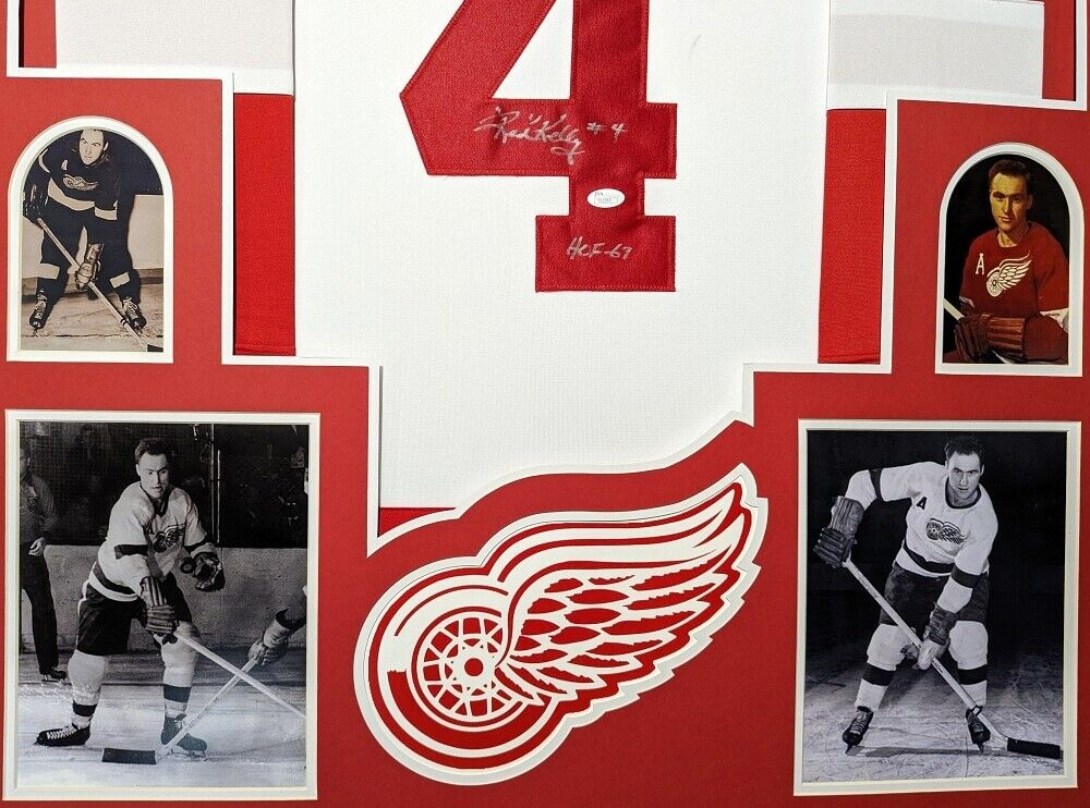 MVP Authentics Framed Detroit Red Wings Red Kelly Autographed Signed Jersey Jsa Coa 445.50 sports jersey framing , jersey framing