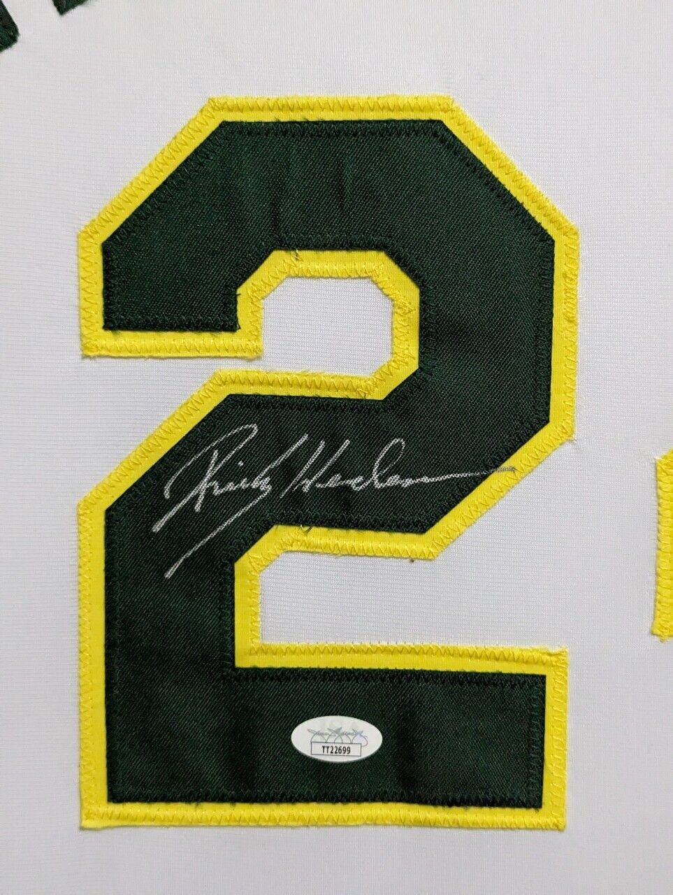 Framed In Suede Oakland A's Rickey Henderson Autographed Signed Jersey Jsa Coa