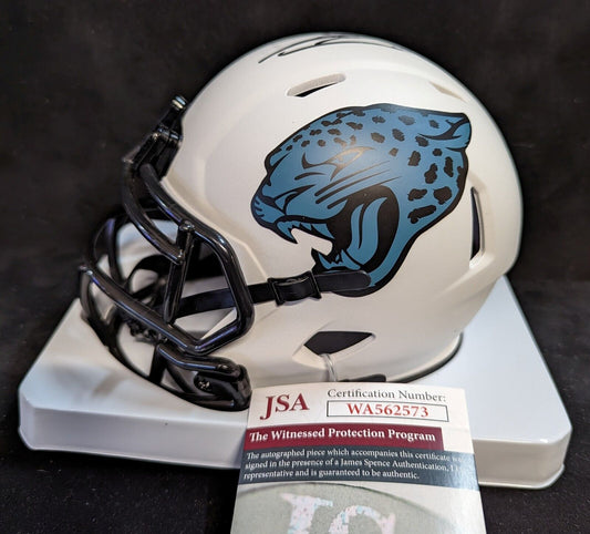 MVP Authentics Jacksonville Jaguars Tyson Campbell Signed Lunar Mini Helmet Jsa Coa 117 sports jersey framing , jersey framing