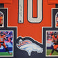 Framed Denver Broncos Bo Nix Autographed Signed Jersey Beckett Hologram