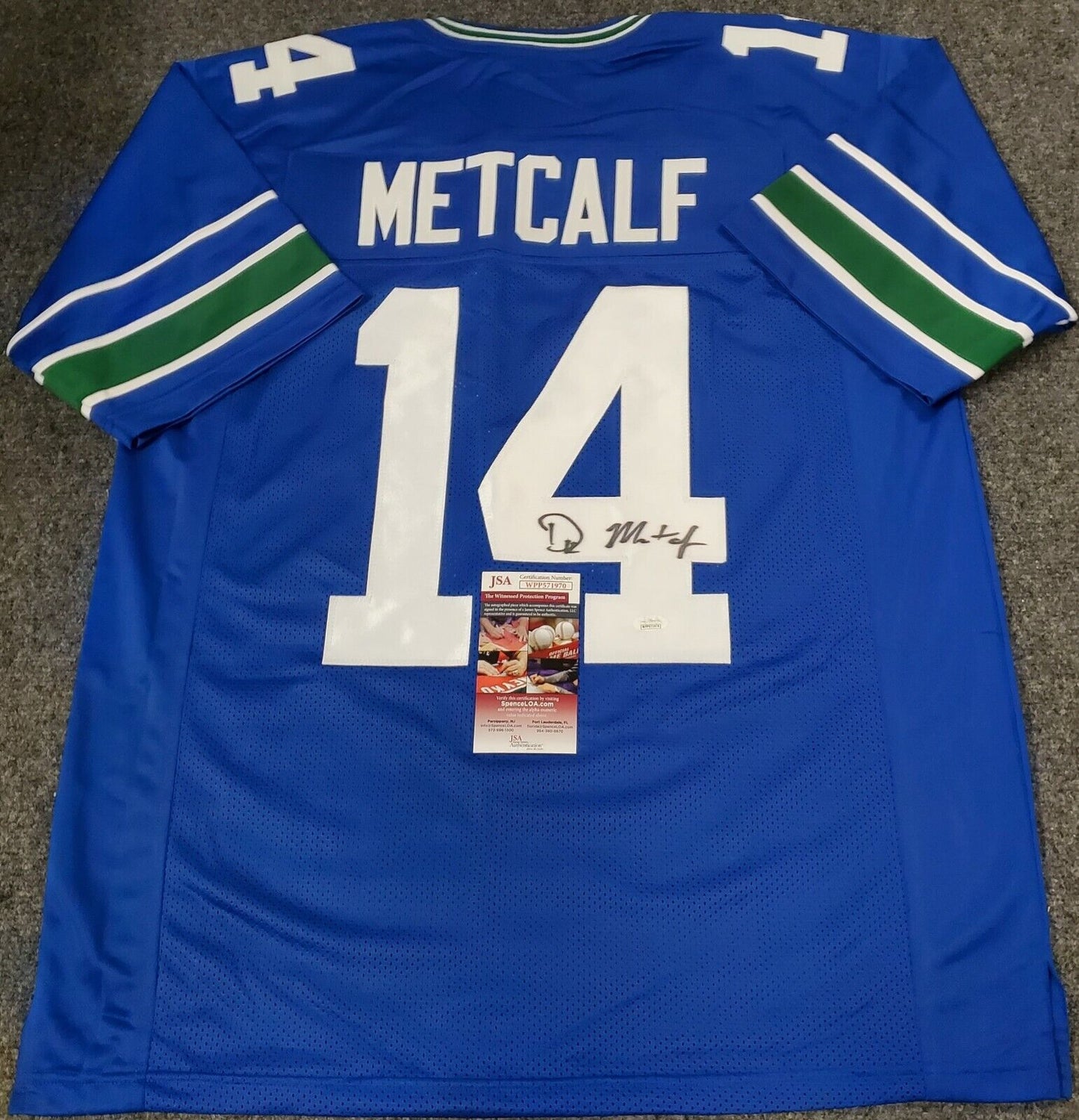 Seahawks D.k. Metcalf Signed White Nike Jersey Bas Witnessed Auction