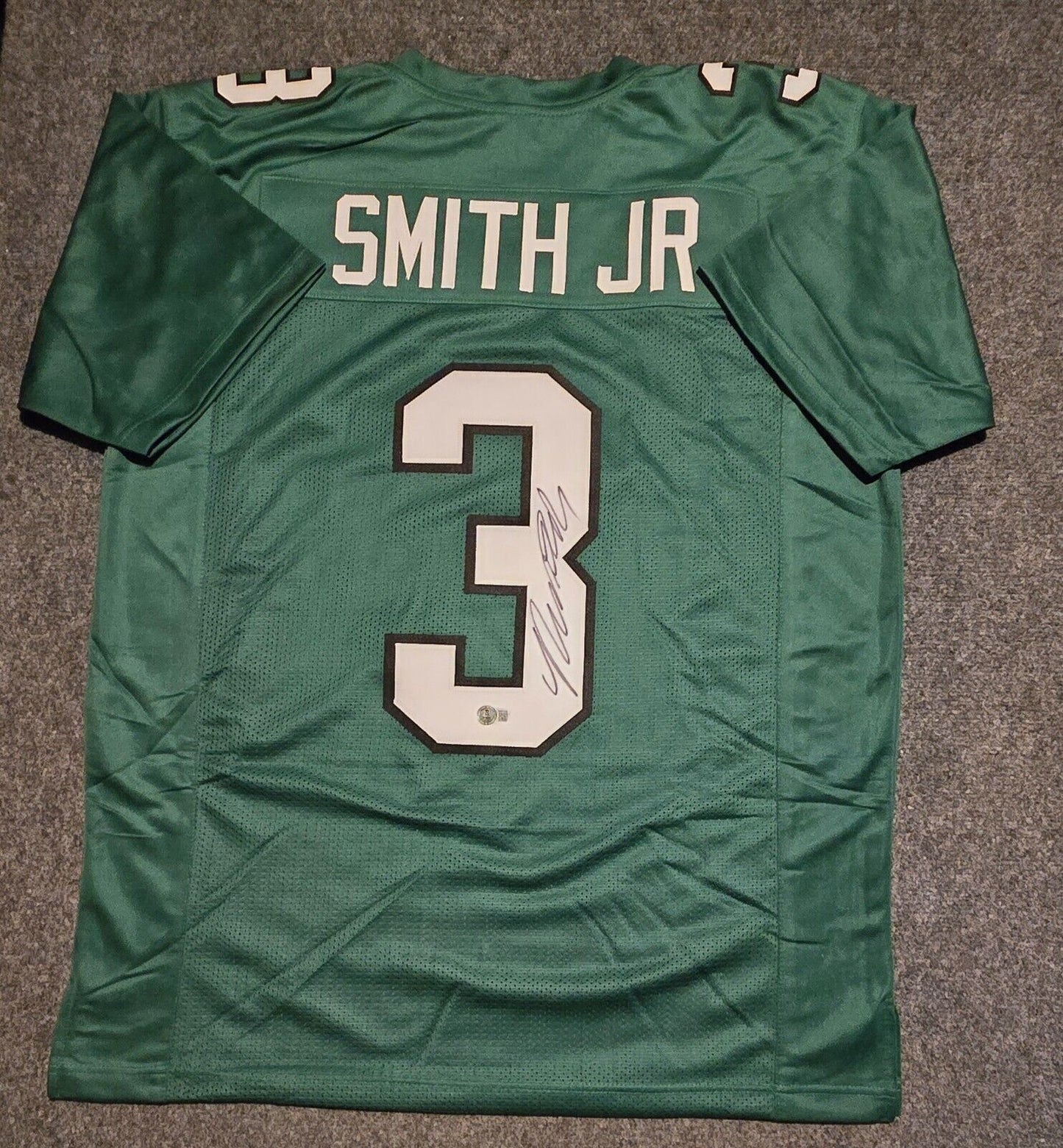 Philadelphia Eagles Nolan Smith Jr Autographed Signed Throwback Jersey Jsa Coa