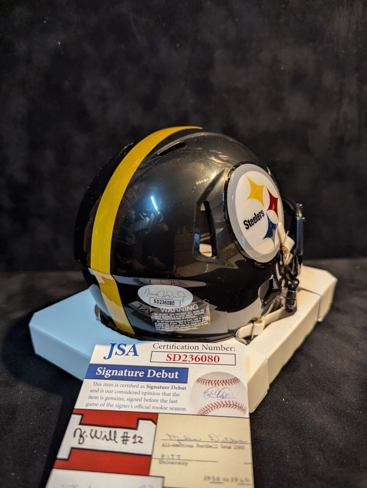 Pittsburgh Steelers Troy Fautanu Autographed Speed Mini Helmet Jsa Coa