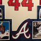 Suede Framed Atlanta Braves Hank Aaron Autographed Jersey Steiner Sports Holo