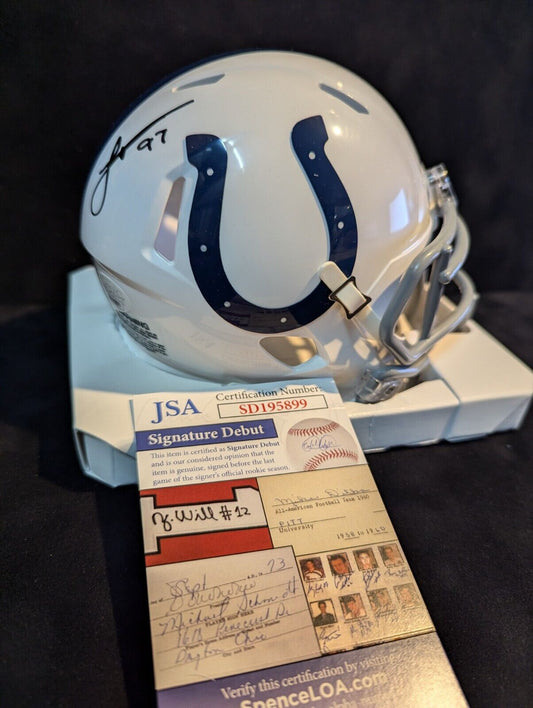 Indianapolis Colts Laiatu Latu Autographed Signed Speed Mini Helmet Jsa Coa