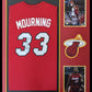 MVP Authentics Framed Alonzo Mourning Signed Autographed Miami Heat Jersey Jsa Coa 450 sports jersey framing , jersey framing