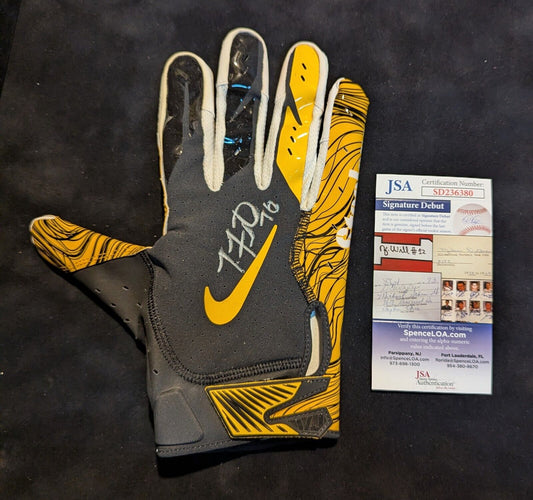 Pittsburgh Steelers Troy Fautanu Signed Glove Jsa Coa