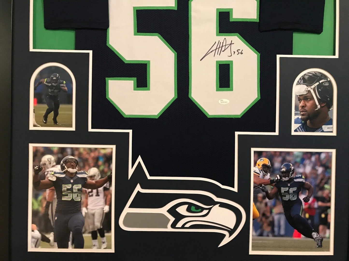 MVP Authentics Framed Cliff Avril Autographed Signed Seattle Seahawks Jersey Jsa Coa 450 sports jersey framing , jersey framing